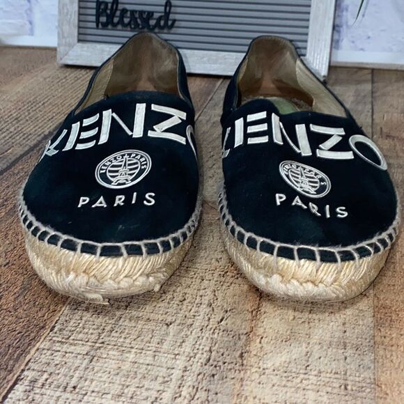 Kenzo black logo print canvas espadrilles - Picture 5 of 13